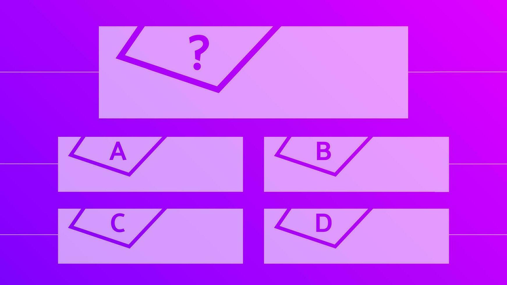 Multiple choice quiz template vector