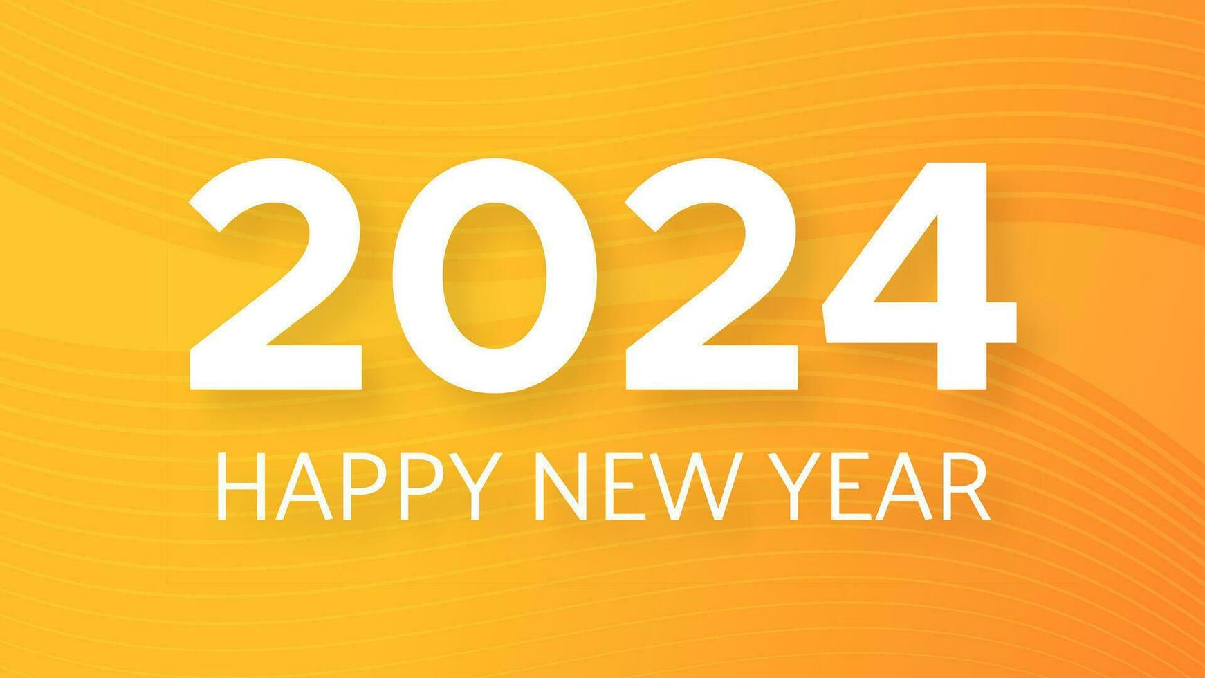 2024 Happy New Year on colorful background vector