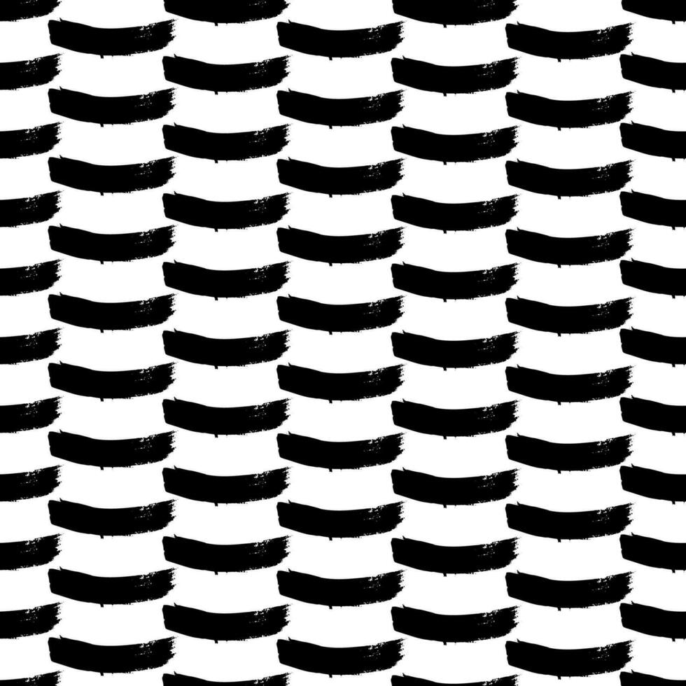 Seamless pattern with black brushstrokes vector