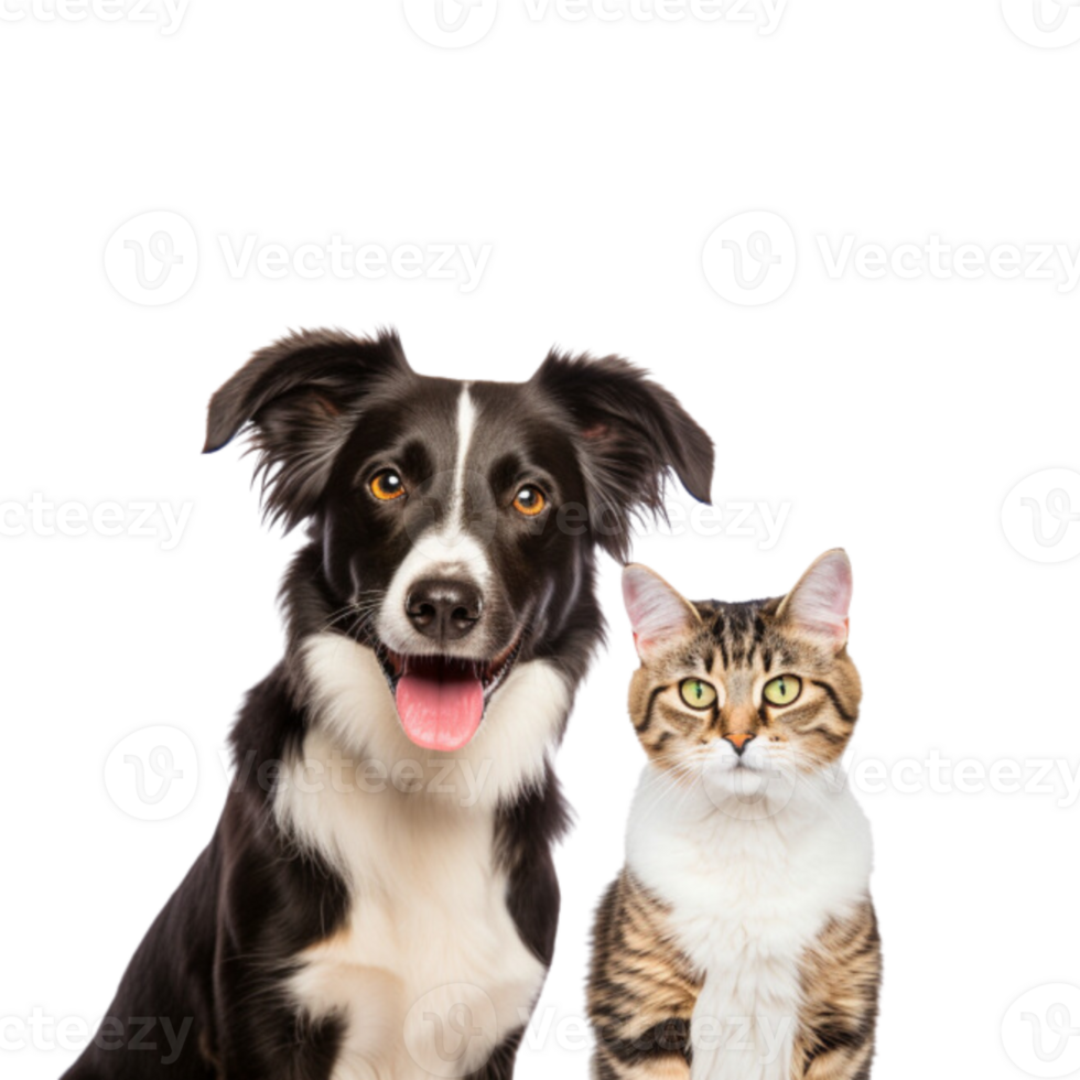 Cat and dog studio photo no background png