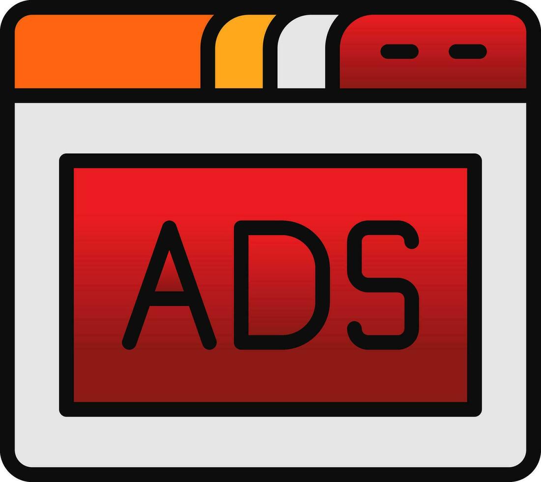 Ads Vector Icon Design
