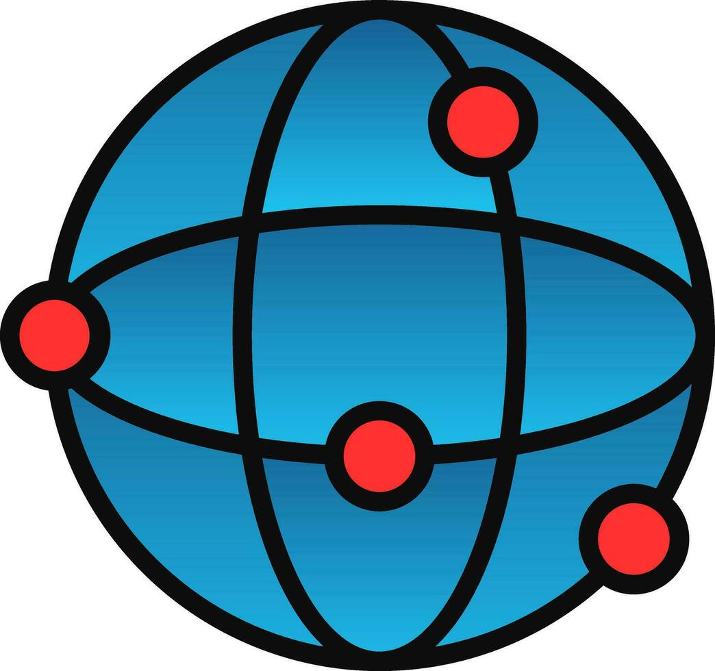 Globe Network Vector Icon Design