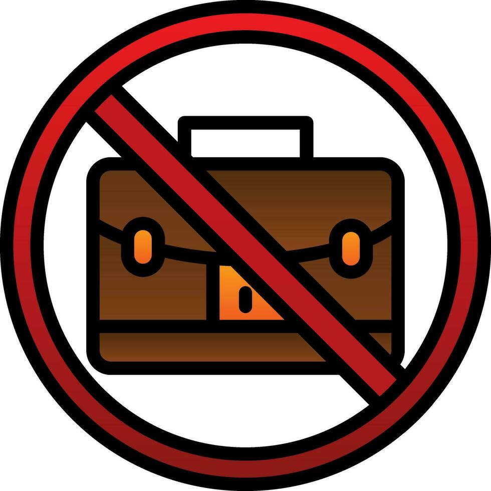 No bag Vector Icon Design