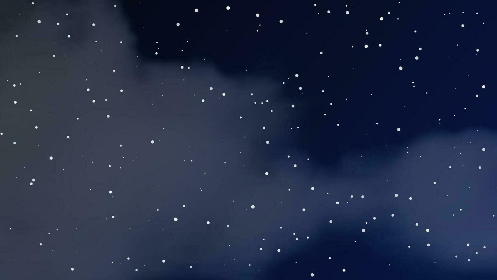 cielo nocturno con nubes y muchas estrellas. fondo de naturaleza abstracta con polvo de estrellas en el universo profundo. ilustración vectorial vector