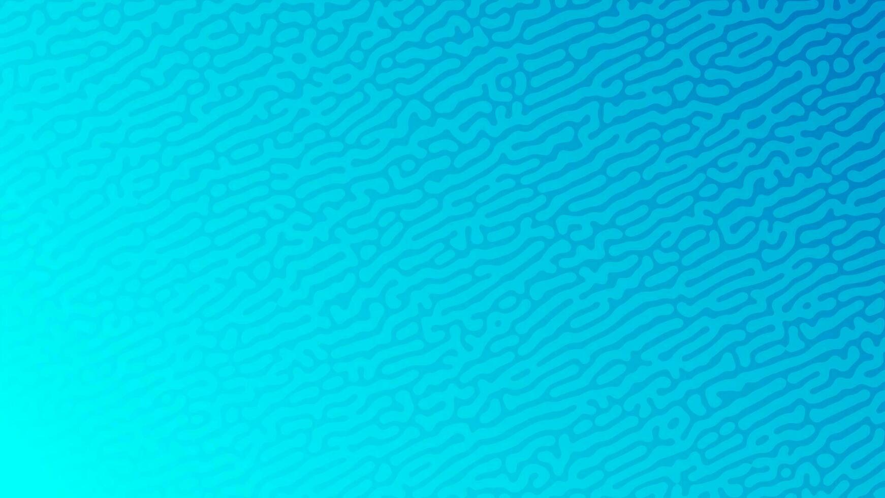 Blue Turing reaction gradient background. Abstract diffusion pattern with chaotic shapes. Vector illustration.
