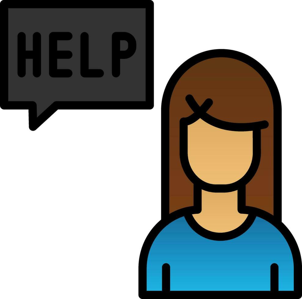 Ask for help Vector Icon Design