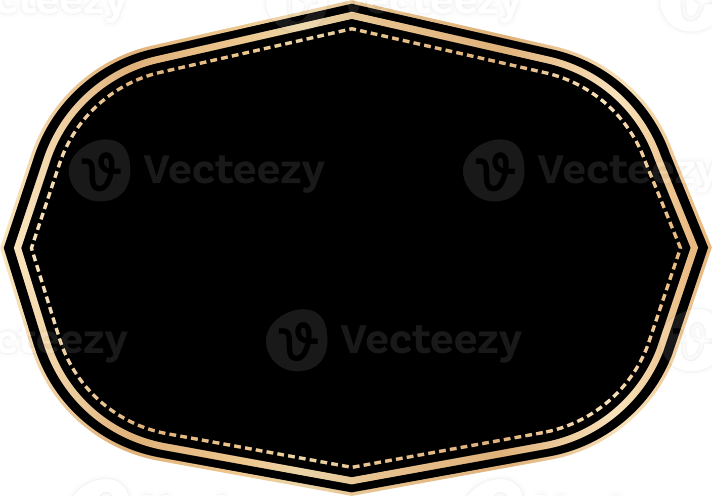 Vintage label frame on transparent background. png