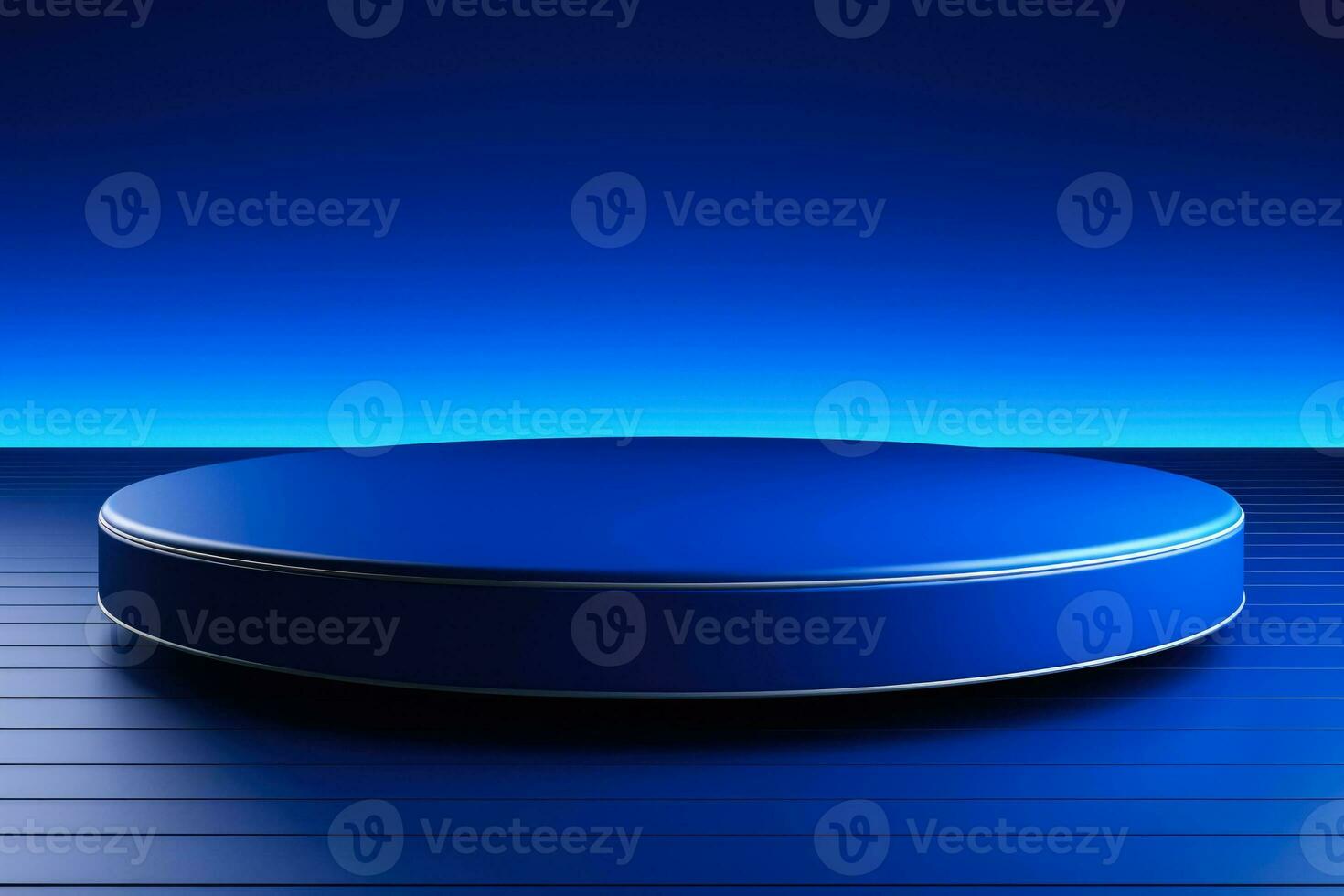 Abstract blue 3D render podium for product presentation mockup photo