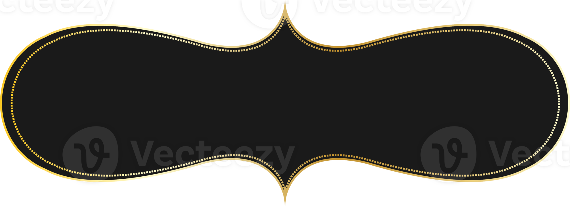 Vintage label frame on transparent background. png