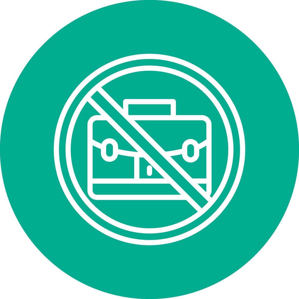 No bag Vector Icon Design