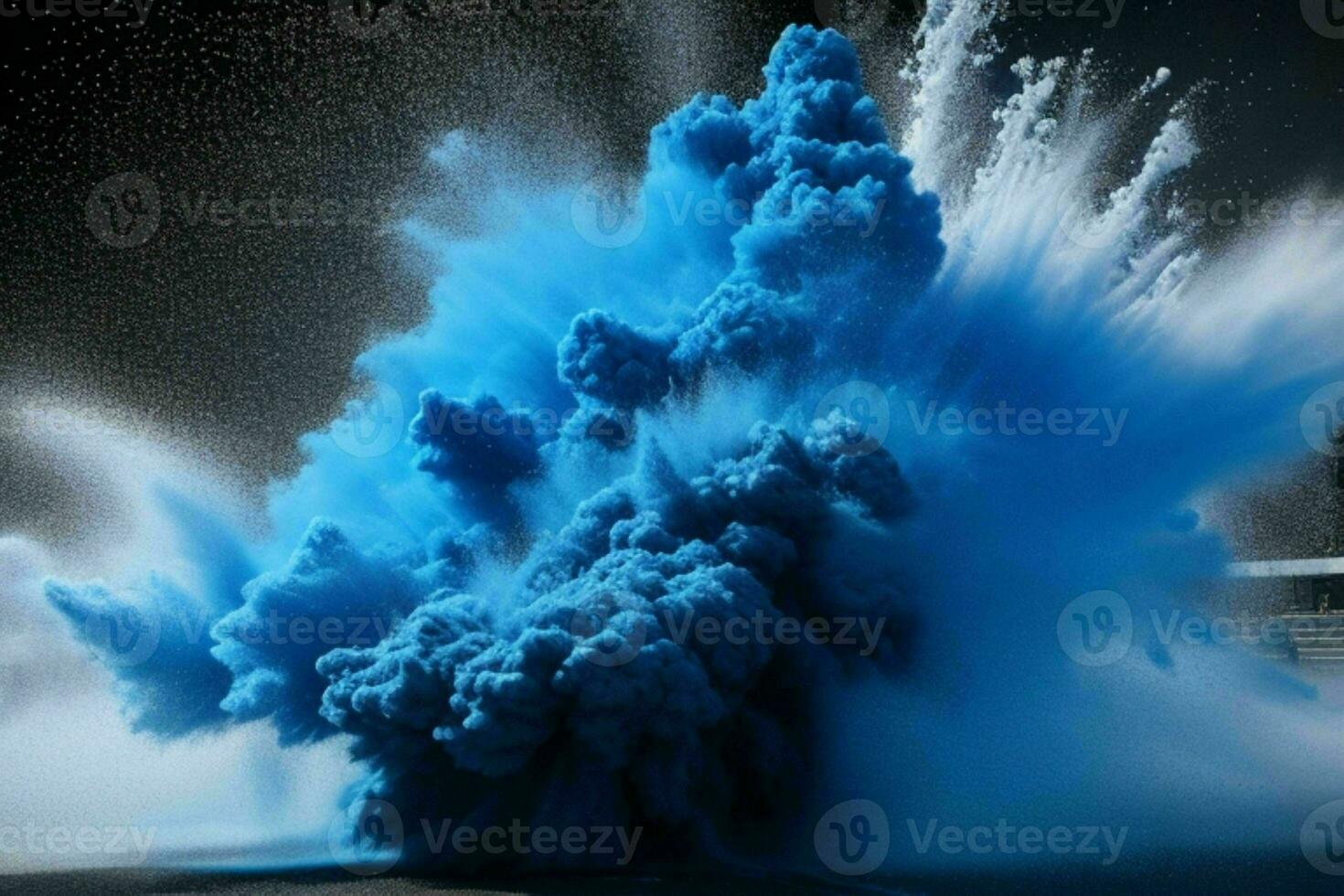 Abstract powder explosion background. AI Generative Pro Photo