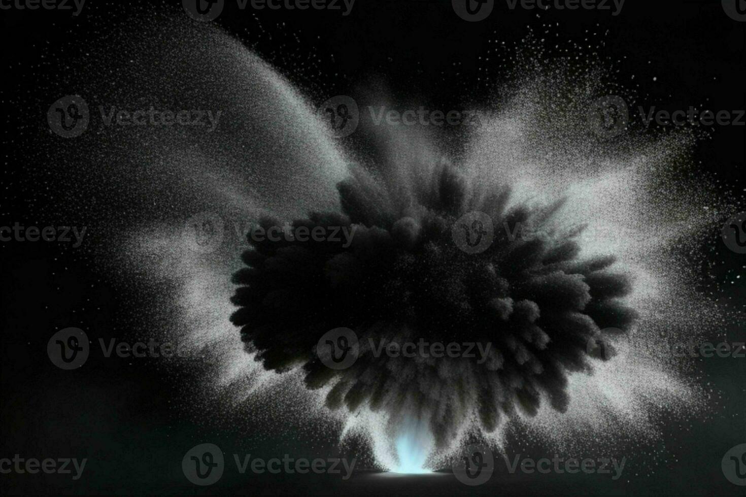 Abstract powder explosion background. AI Generative Pro Photo