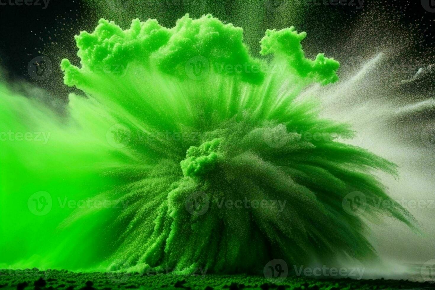 Abstract powder explosion background. AI Generative Pro Photo