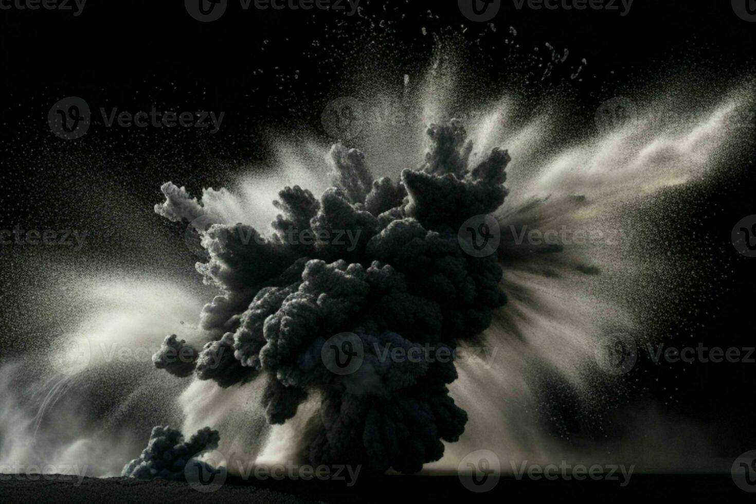 Abstract powder explosion background. AI Generative Pro Photo