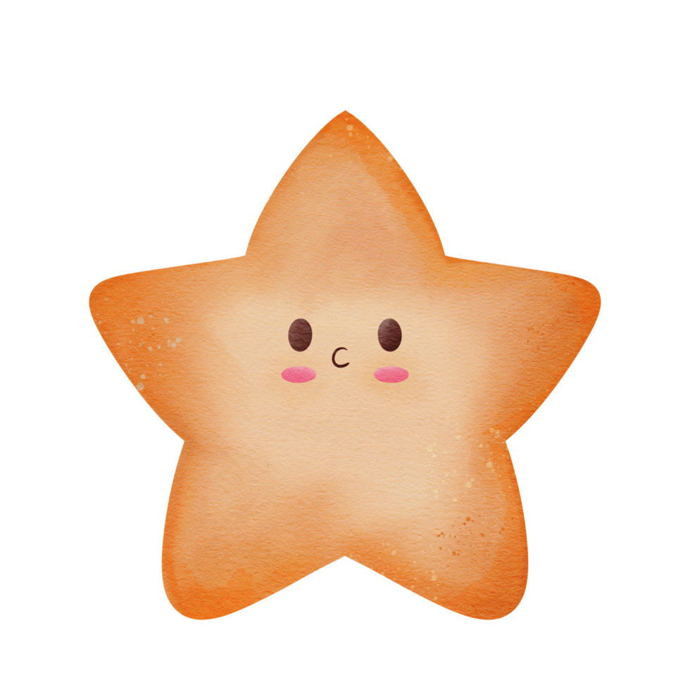 mano dibujado linda estrella png