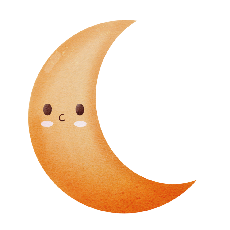 Hand gezeichnet süß Mond png