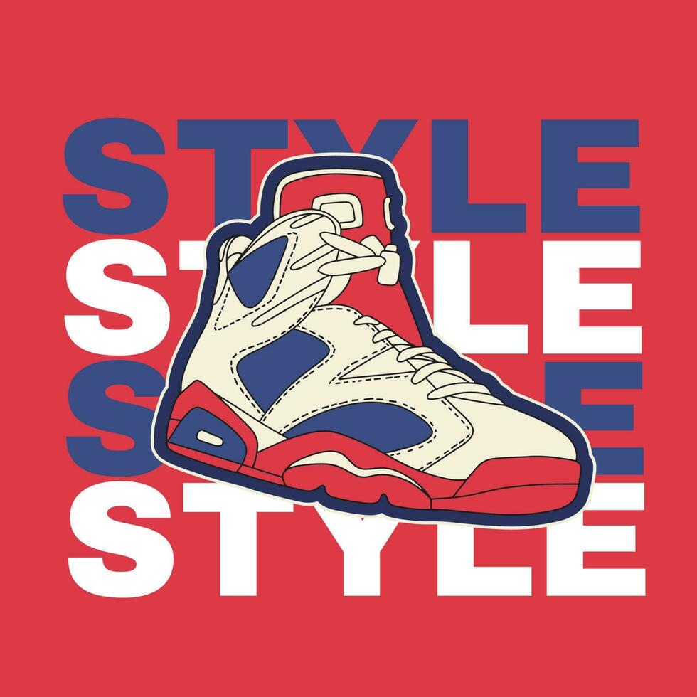 Sneaker shoes . Concept. Flat design. Vector illustration. Sneakers in flat style. Sneakers side view. Fashion sneakers.