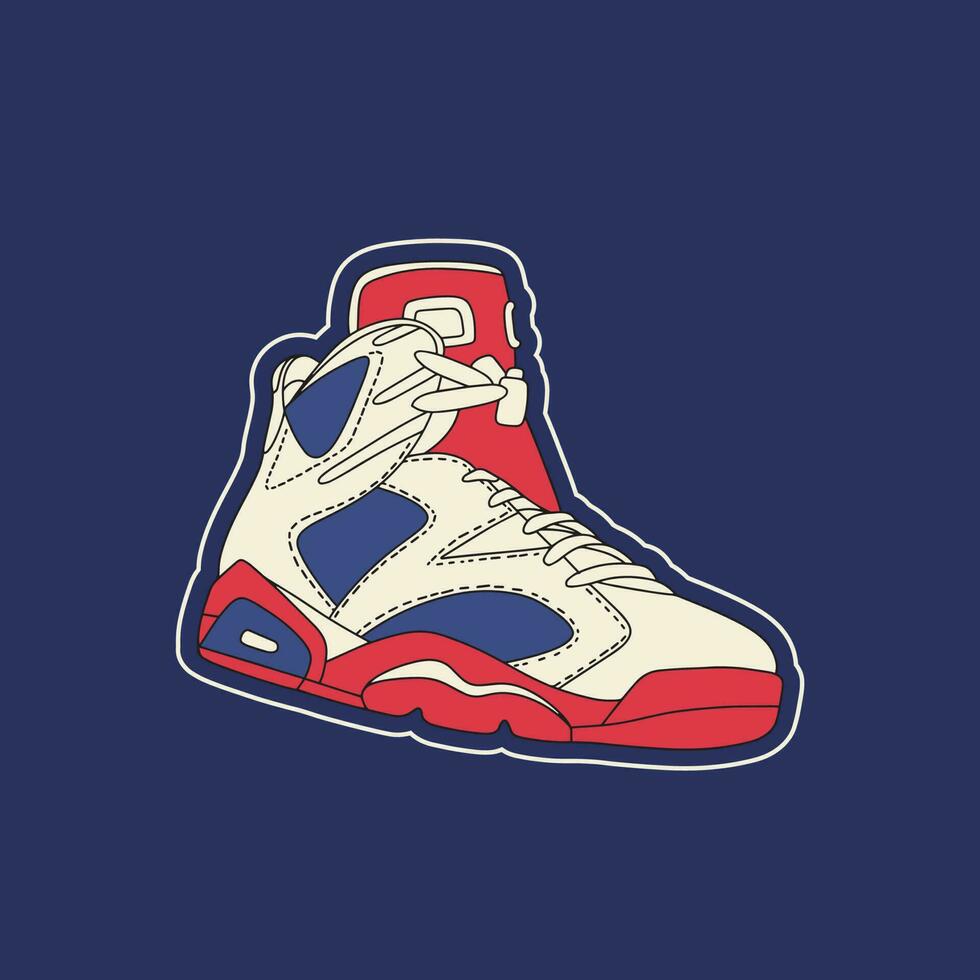 Sneaker shoes . Concept. Flat design. Vector illustration. Sneakers in flat style. Sneakers side view. Fashion sneakers.