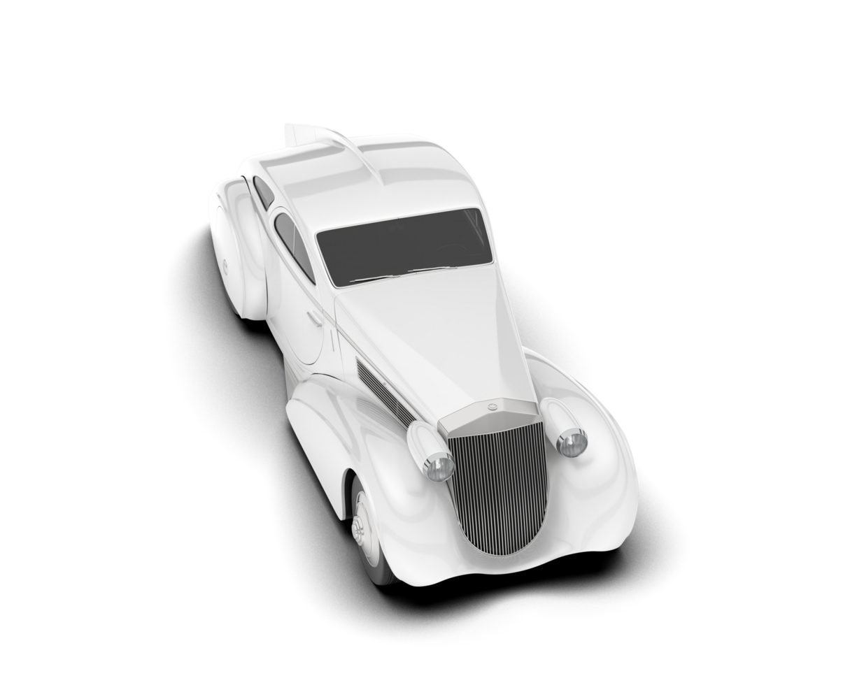 White luxury car isolated on transparent background. 3d rendering - illustration png
