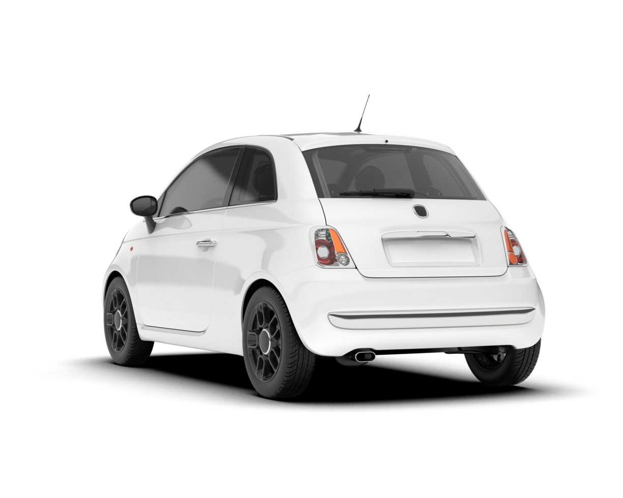 White luxury car isolated on transparent background. 3d rendering - illustration png