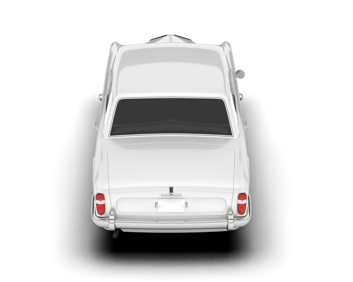 White luxury car isolated on transparent background. 3d rendering - illustration png