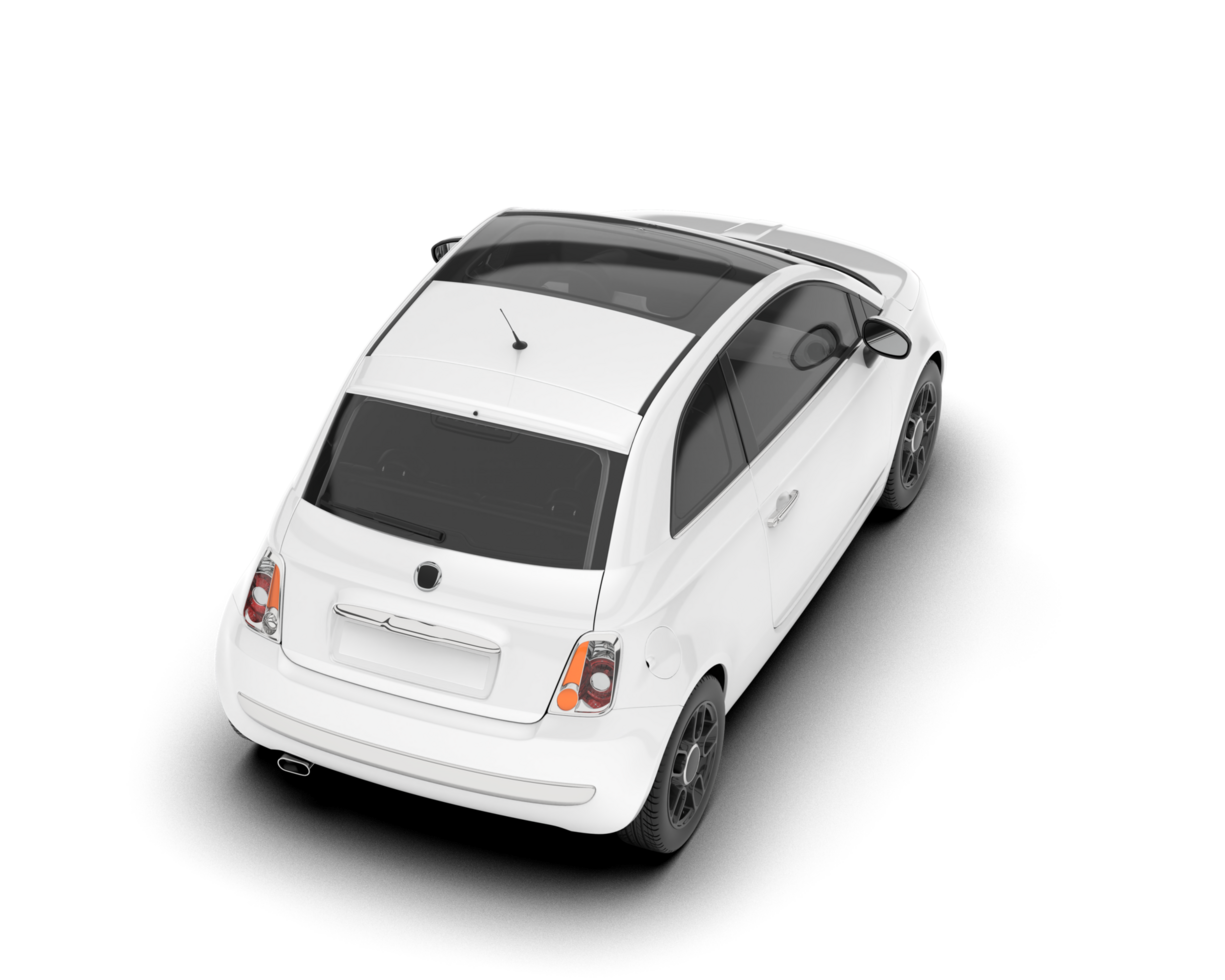 White luxury car isolated on transparent background. 3d rendering - illustration png