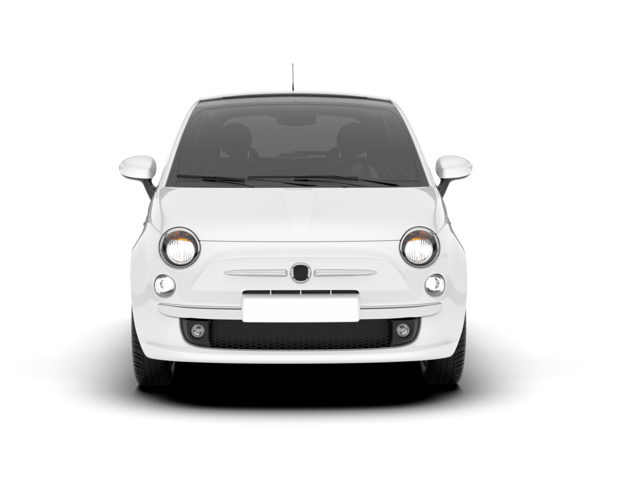 White luxury car isolated on transparent background. 3d rendering - illustration png