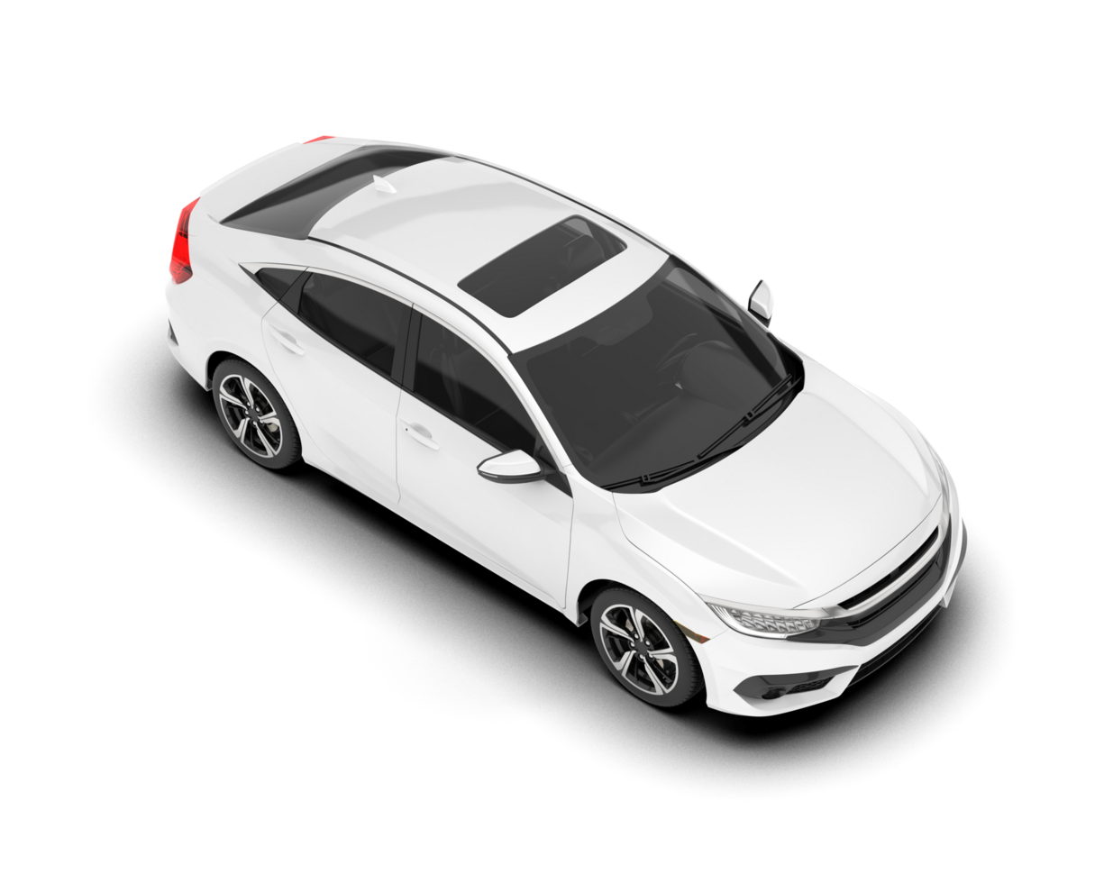 blanco moderno coche aislado en transparente antecedentes. 3d representación - ilustración png