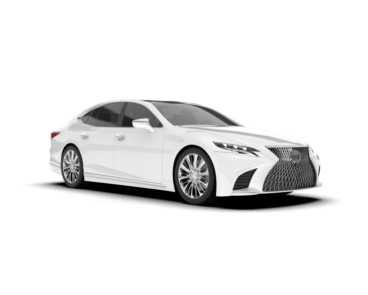 branco moderno carro isolado em transparente fundo. 3d Renderização - ilustração png