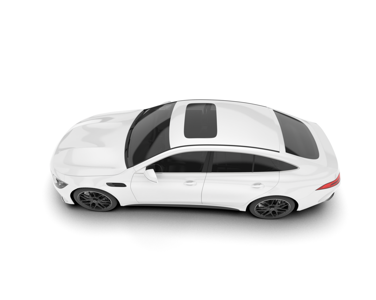 blanc moderne voiture isolé sur transparent Contexte. 3d le rendu - illustration png