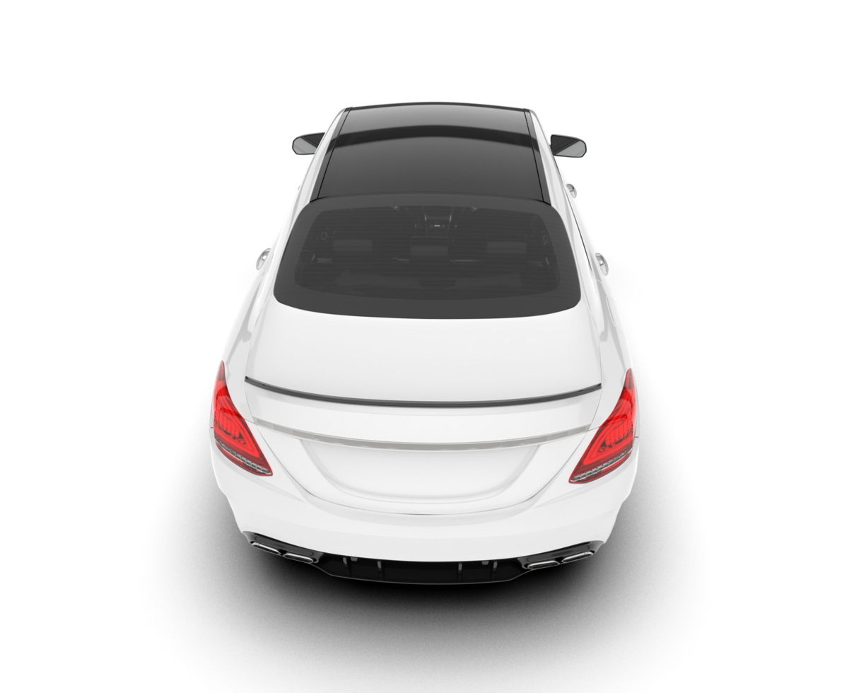 blanc moderne voiture isolé sur transparent Contexte. 3d le rendu - illustration png