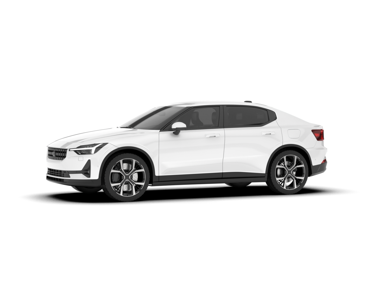 White modern car isolated on transparent background. 3d rendering - illustration png