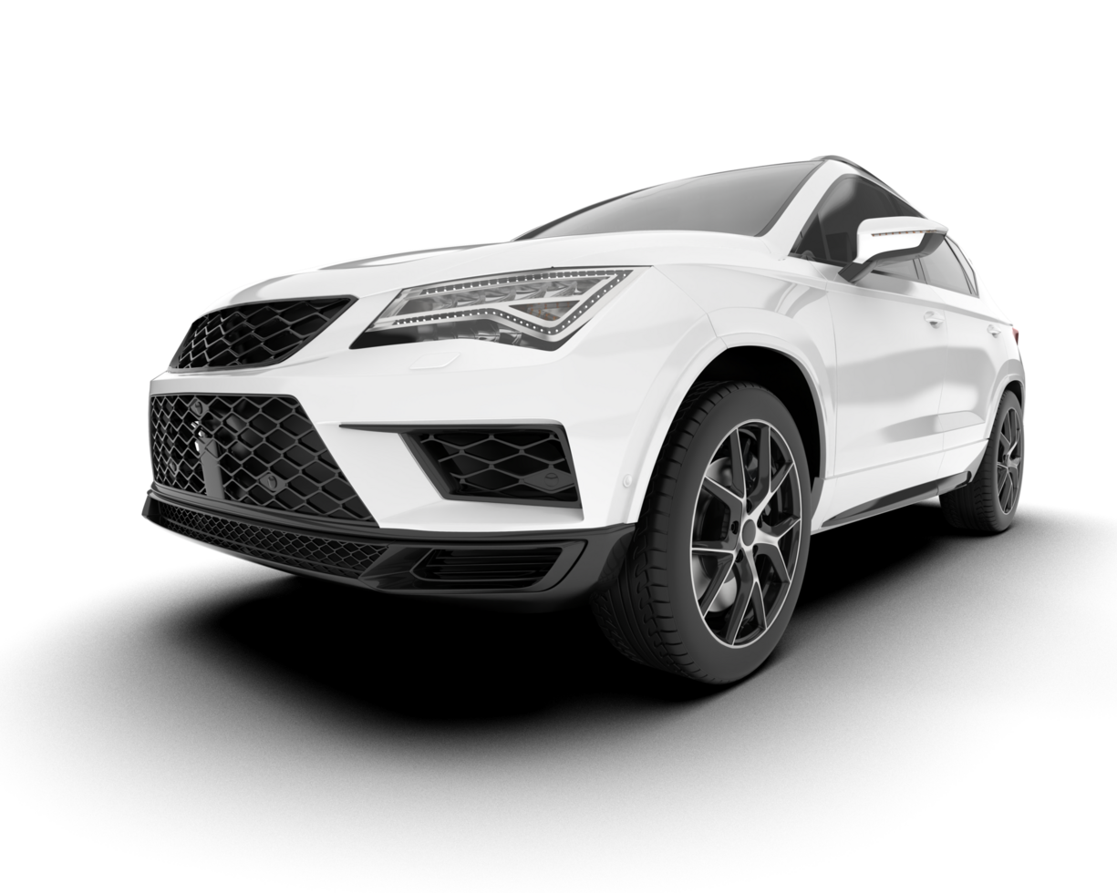 Weiß modern Auto isoliert auf transparent Hintergrund. 3d Rendern - - Illustration png