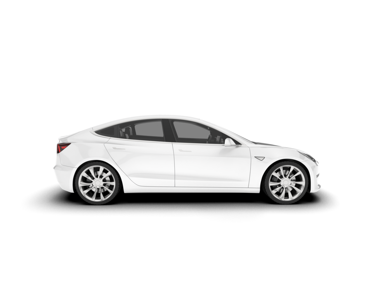 blanc moderne voiture isolé sur transparent Contexte. 3d le rendu - illustration png