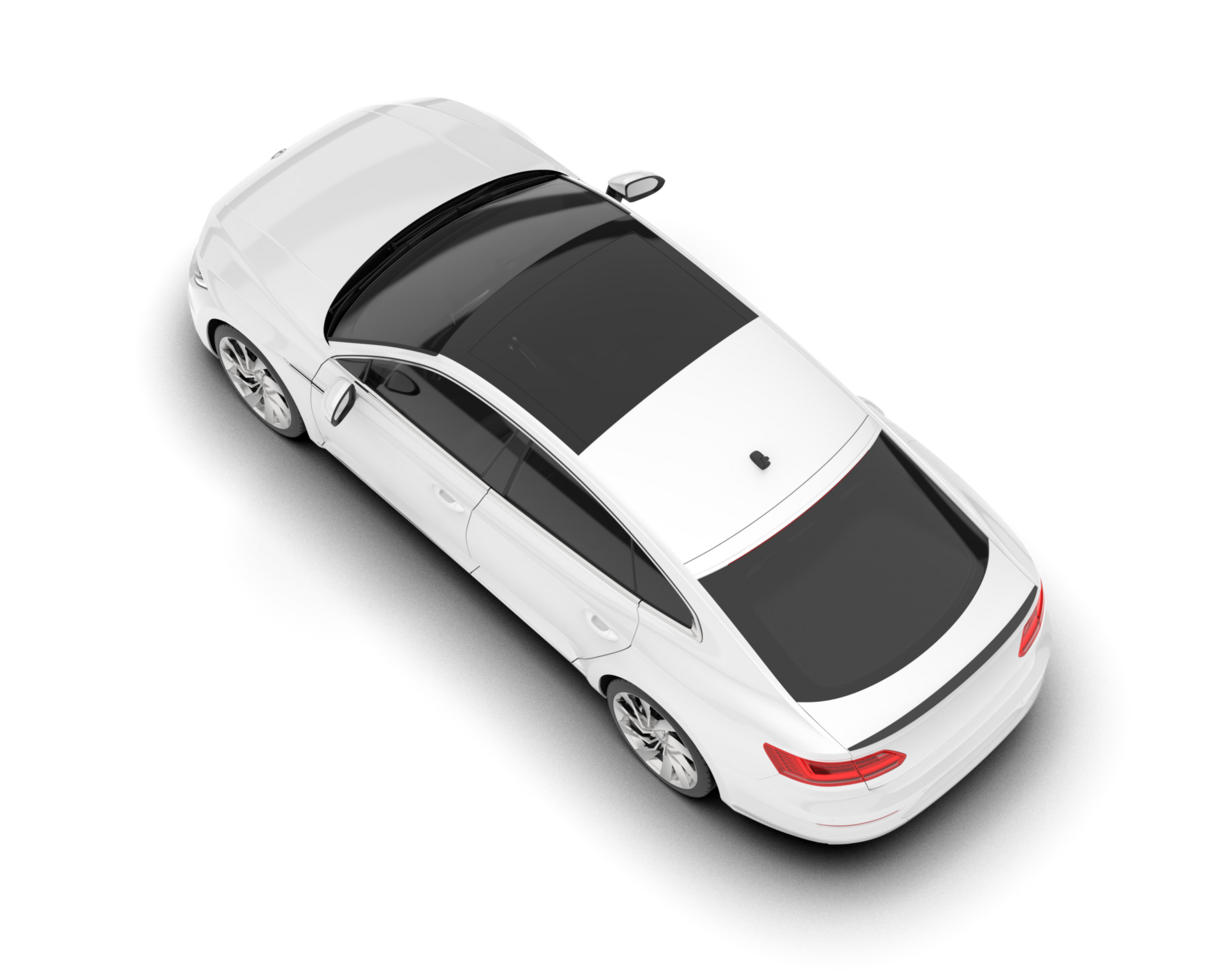 blanco moderno coche aislado en transparente antecedentes. 3d representación - ilustración png