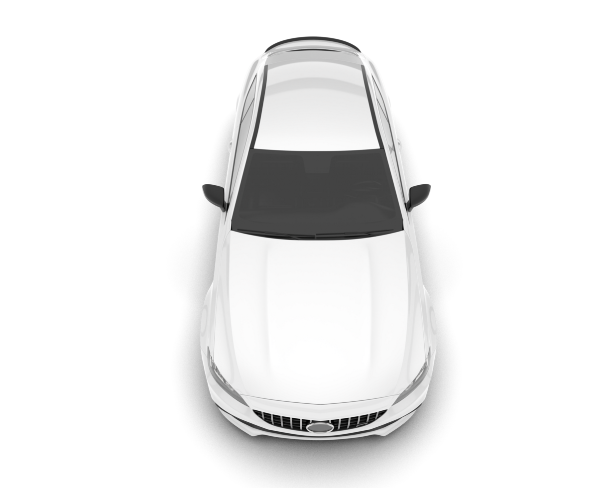 vit stad bil isolerat på transparent bakgrund. 3d tolkning - illustration png