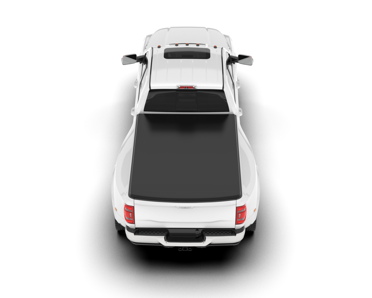 White pickup truck isolated on transparent background. 3d rendering - illustration png