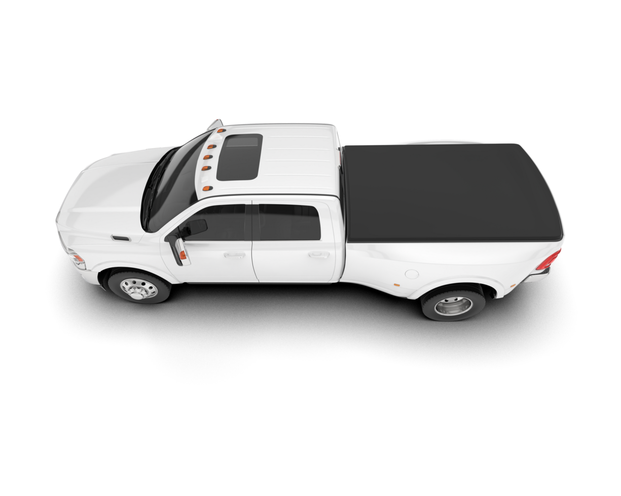 White pickup truck isolated on transparent background. 3d rendering - illustration png