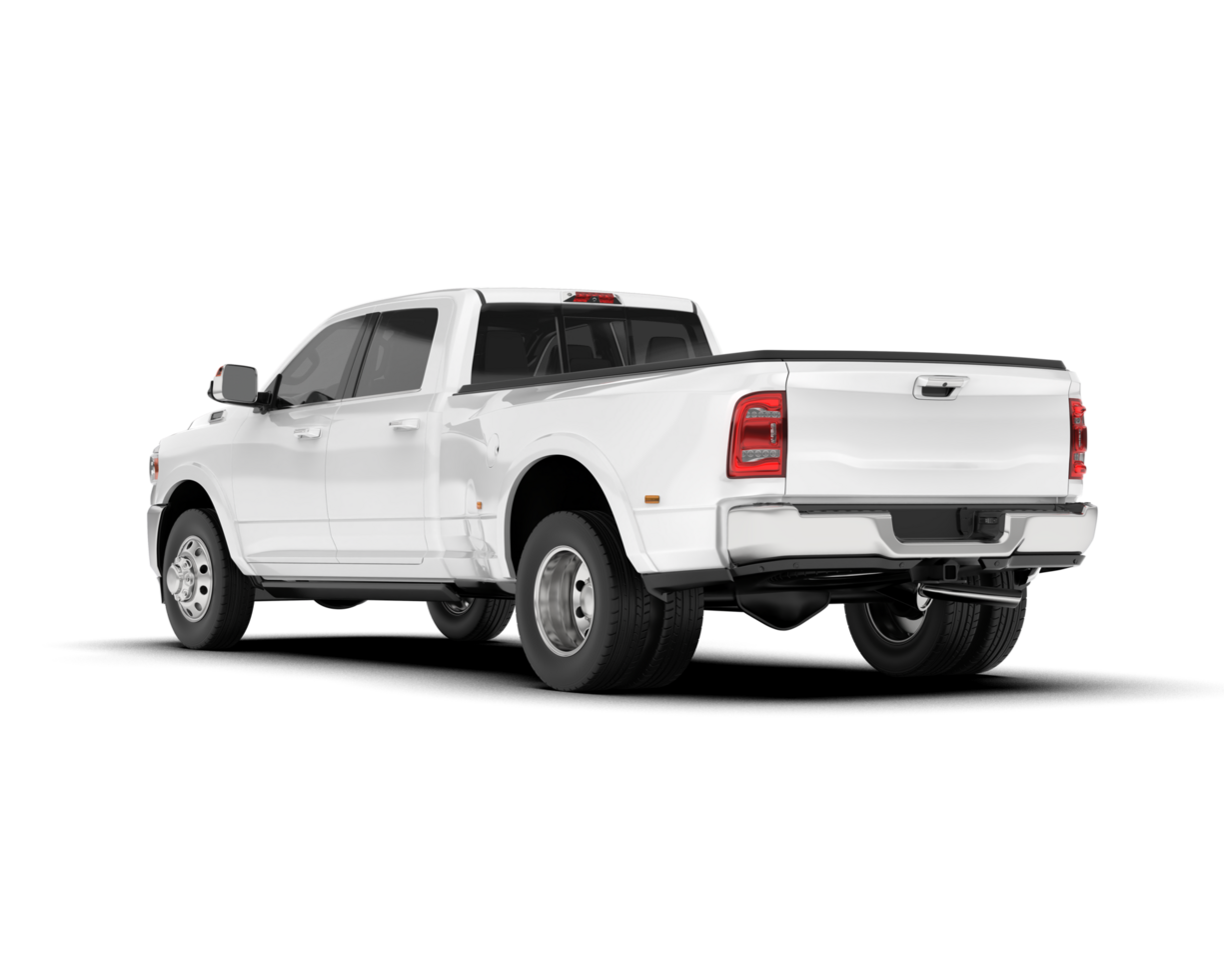 White pickup truck isolated on transparent background. 3d rendering - illustration png