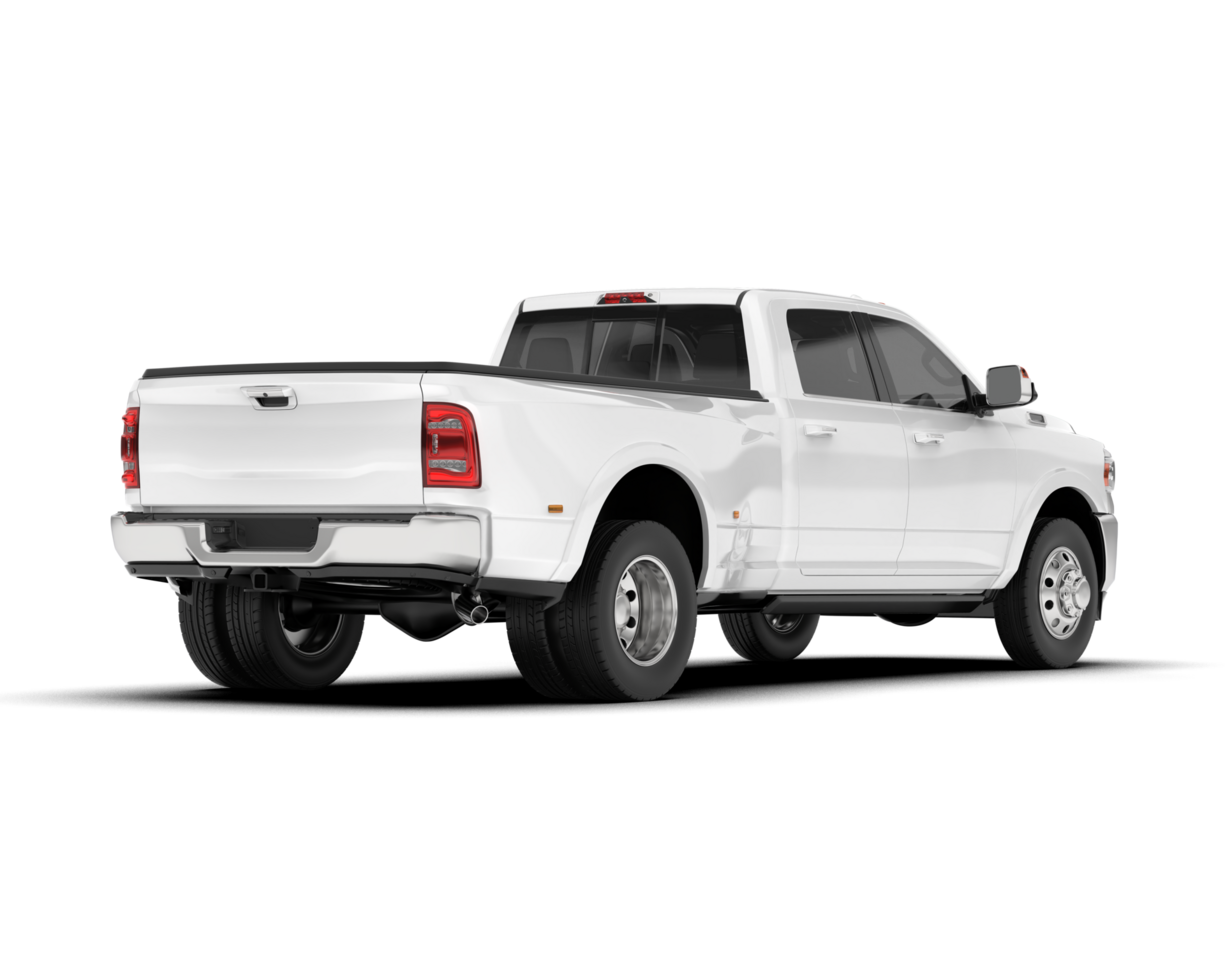 White pickup truck isolated on transparent background. 3d rendering - illustration png