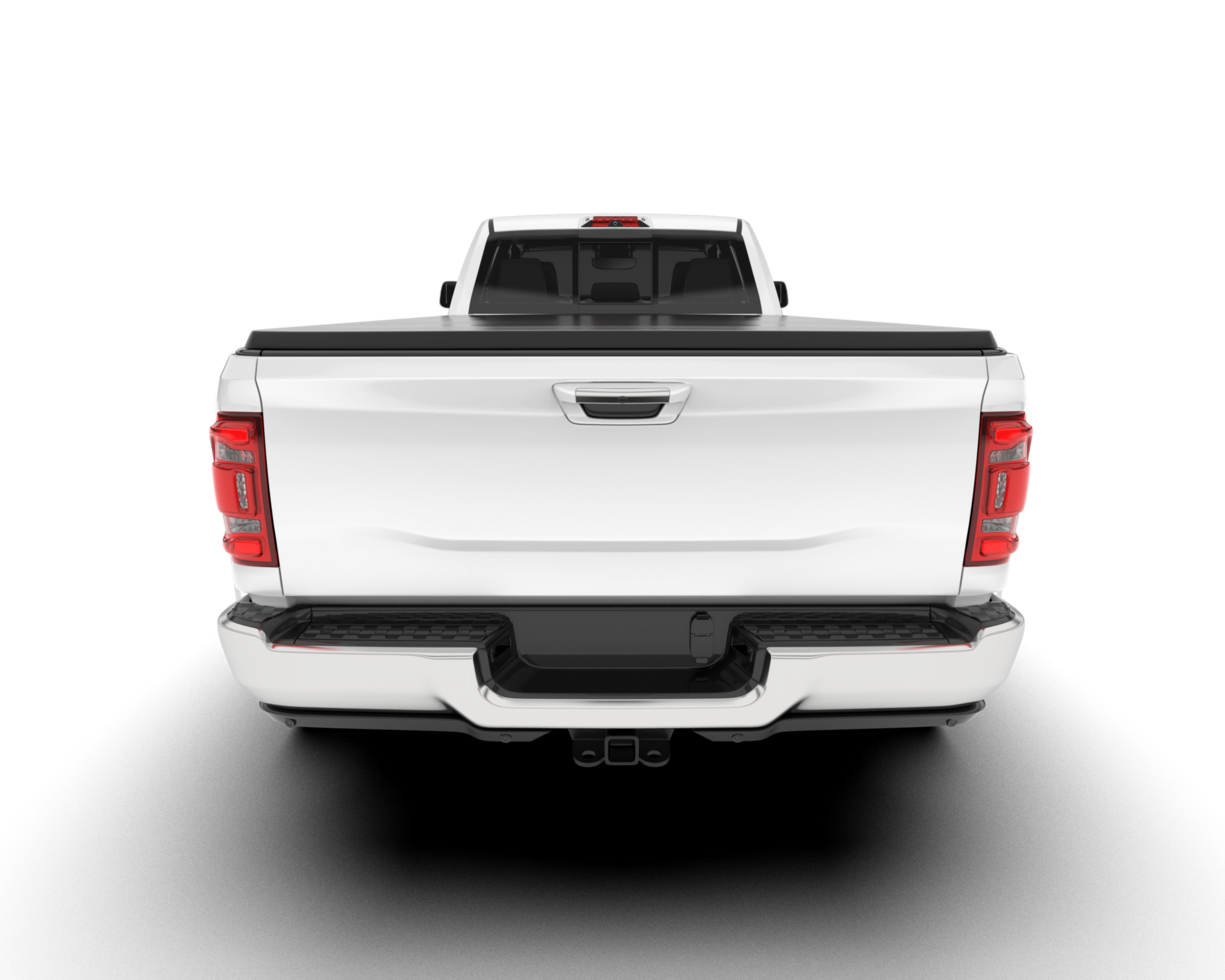 White pickup truck isolated on transparent background. 3d rendering - illustration png
