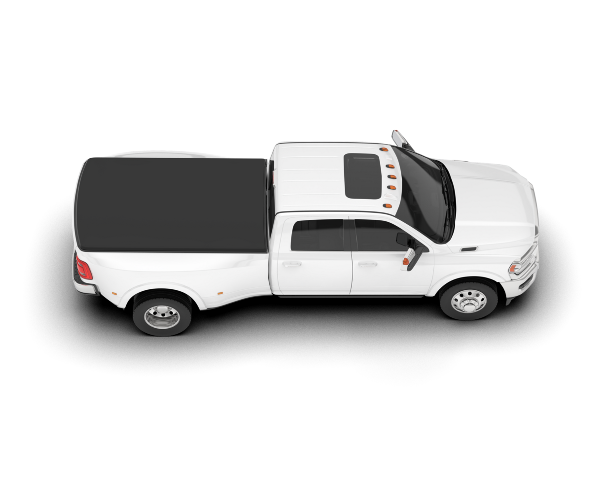 White pickup truck isolated on transparent background. 3d rendering - illustration png