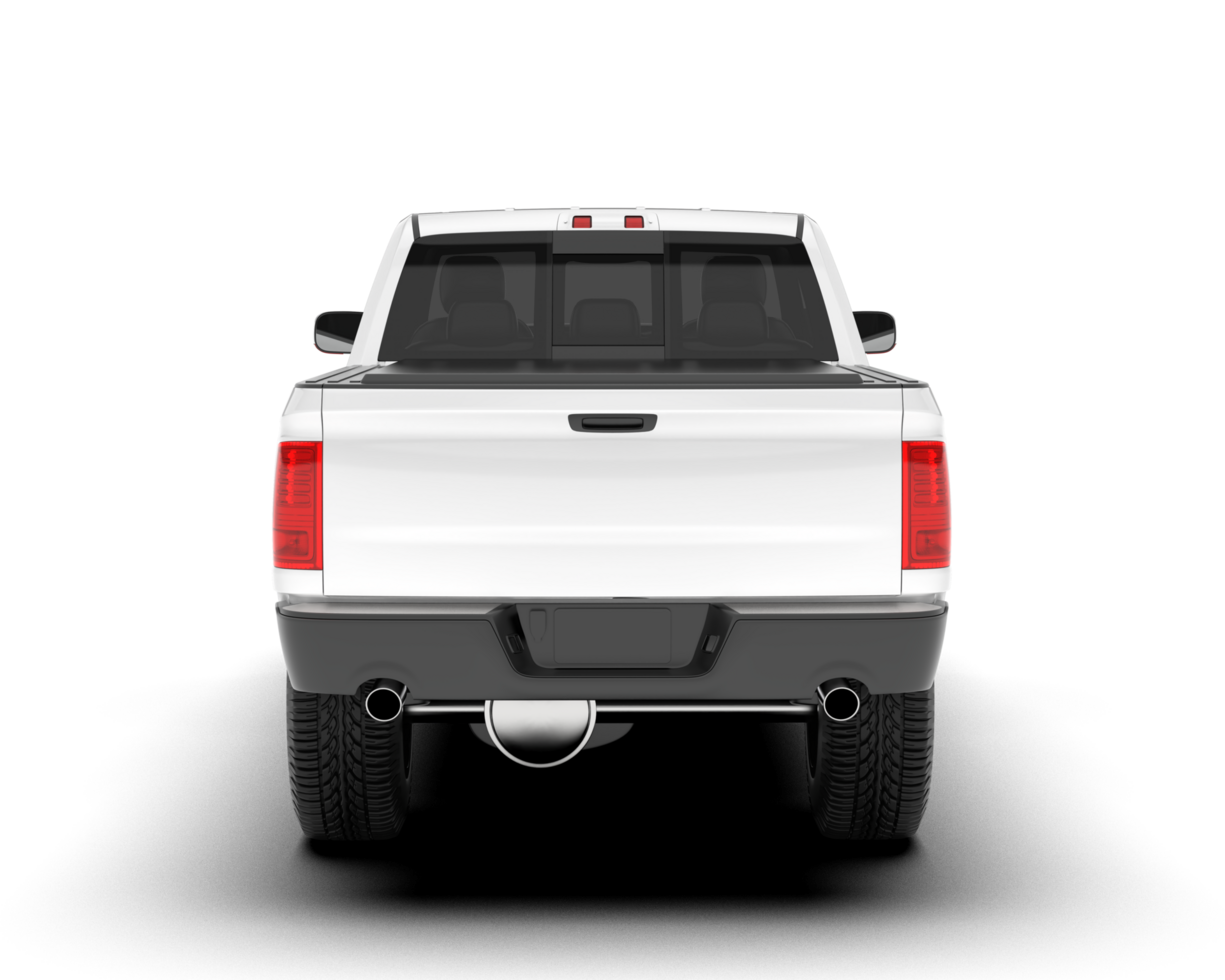 White pickup truck isolated on transparent background. 3d rendering - illustration png