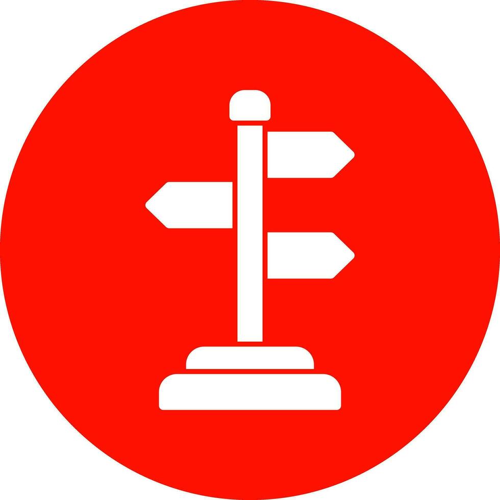 Signpost Vector Icon Design