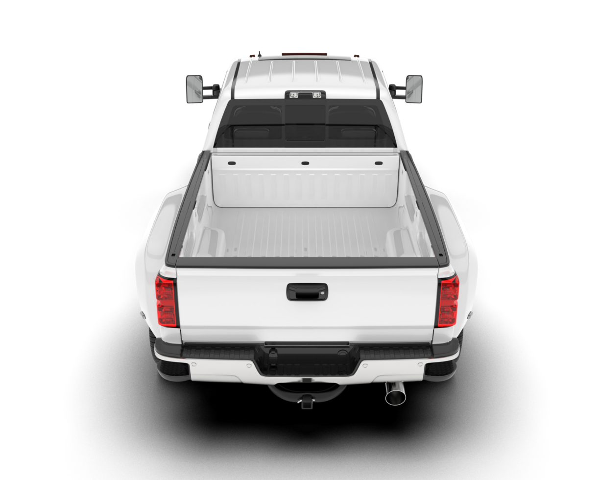 White pickup truck isolated on transparent background. 3d rendering - illustration png