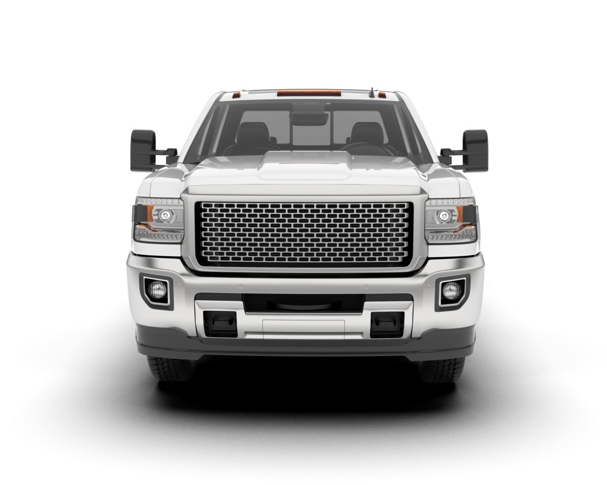 White pickup truck isolated on transparent background. 3d rendering - illustration png
