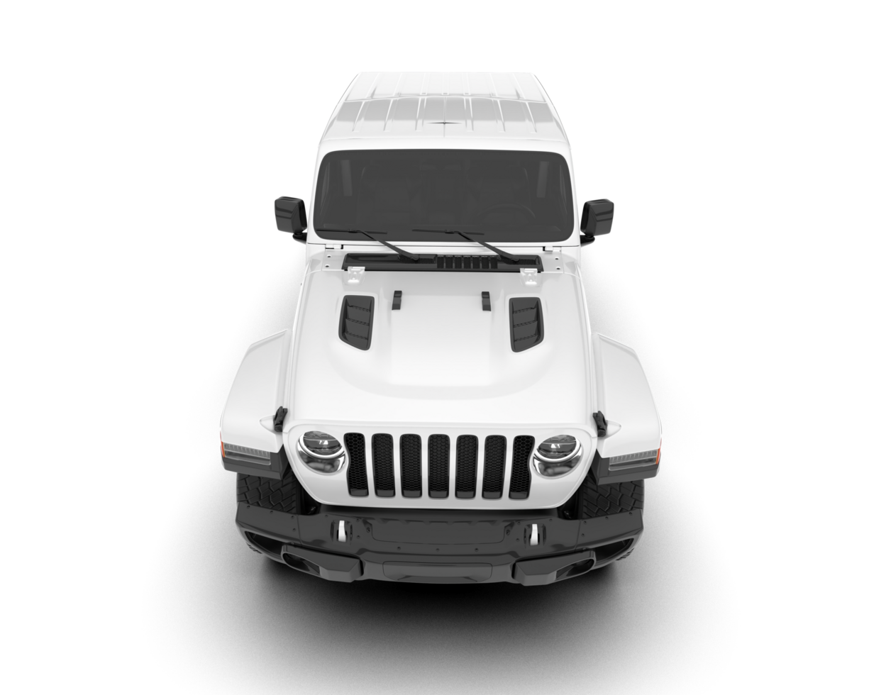 White pickup truck isolated on transparent background. 3d rendering - illustration png