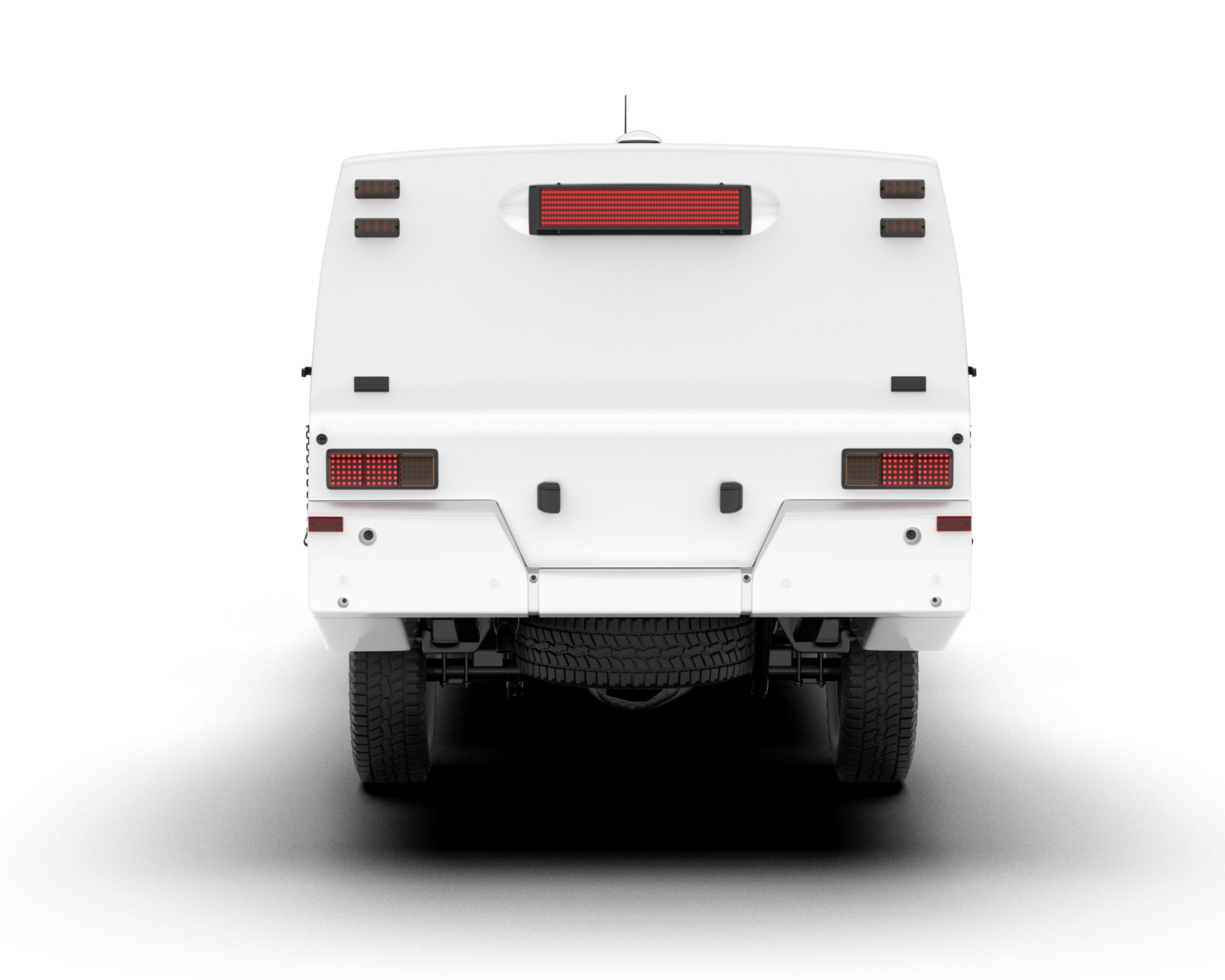 blanc ramasser un camion isolé sur transparent Contexte. 3d le rendu - illustration png