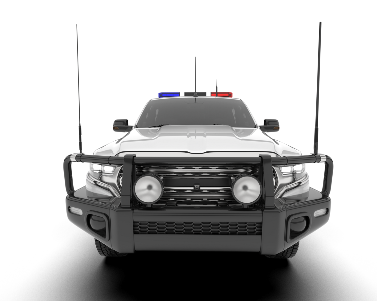 White pickup truck isolated on transparent background. 3d rendering - illustration png