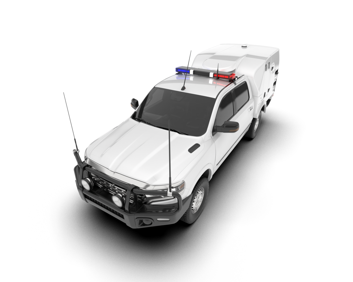 blanc ramasser un camion isolé sur transparent Contexte. 3d le rendu - illustration png